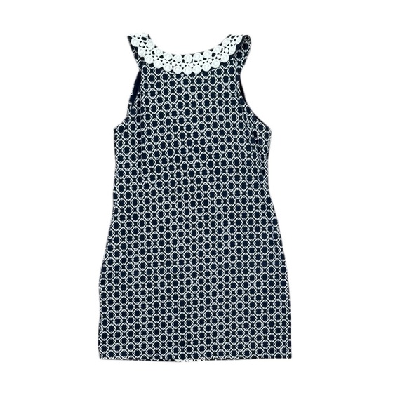 Charter Club Petites Sleeveless Dress Blue White Shift Crochet PL - Picture 3 of 8